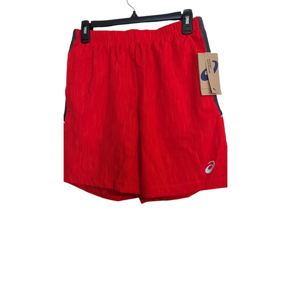 Asics Ready Set‎ 7 Inch Athletic Shorts With Liner Red Mens Size Medium NWT - Picture 1 of 4